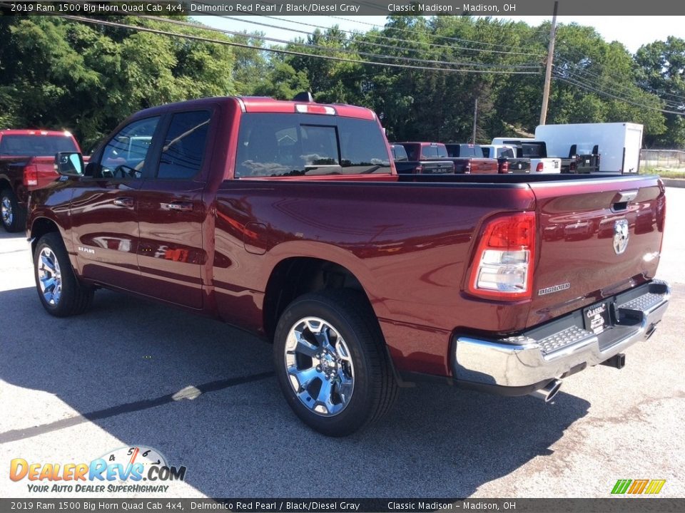 2019 Ram 1500 Big Horn Quad Cab 4x4 Delmonico Red Pearl / Black/Diesel Gray Photo #7