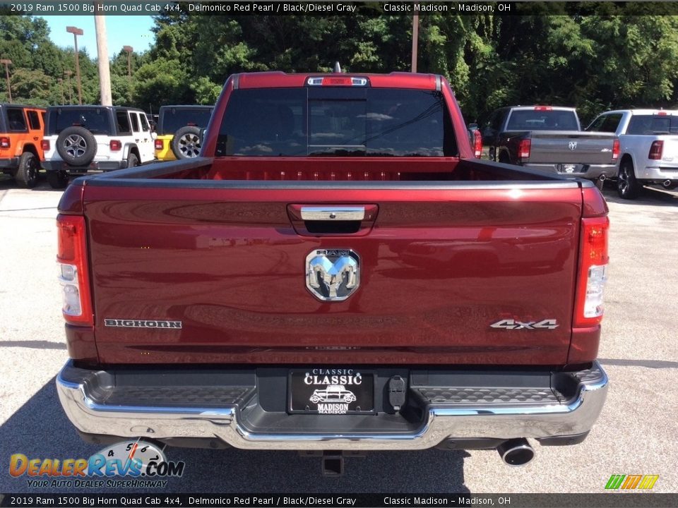 2019 Ram 1500 Big Horn Quad Cab 4x4 Delmonico Red Pearl / Black/Diesel Gray Photo #8