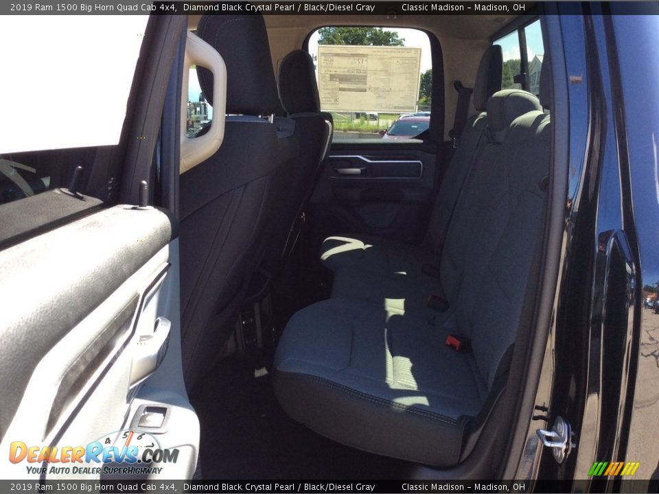 2019 Ram 1500 Big Horn Quad Cab 4x4 Diamond Black Crystal Pearl / Black/Diesel Gray Photo #15