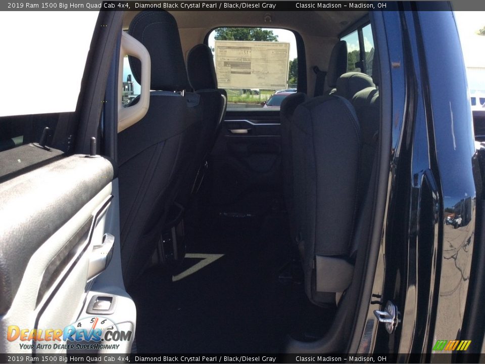 2019 Ram 1500 Big Horn Quad Cab 4x4 Diamond Black Crystal Pearl / Black/Diesel Gray Photo #16