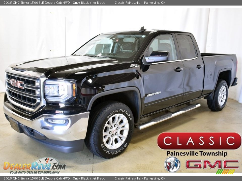 2016 GMC Sierra 1500 SLE Double Cab 4WD Onyx Black / Jet Black Photo #1