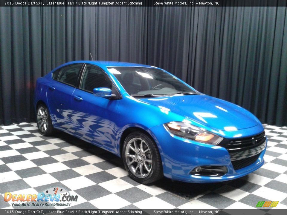 2015 Dodge Dart SXT Laser Blue Pearl / Black/Light Tungsten Accent Stitching Photo #4