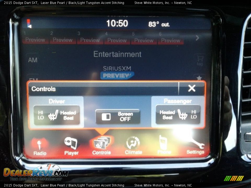 2015 Dodge Dart SXT Laser Blue Pearl / Black/Light Tungsten Accent Stitching Photo #22