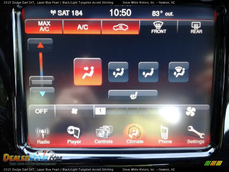 2015 Dodge Dart SXT Laser Blue Pearl / Black/Light Tungsten Accent Stitching Photo #23