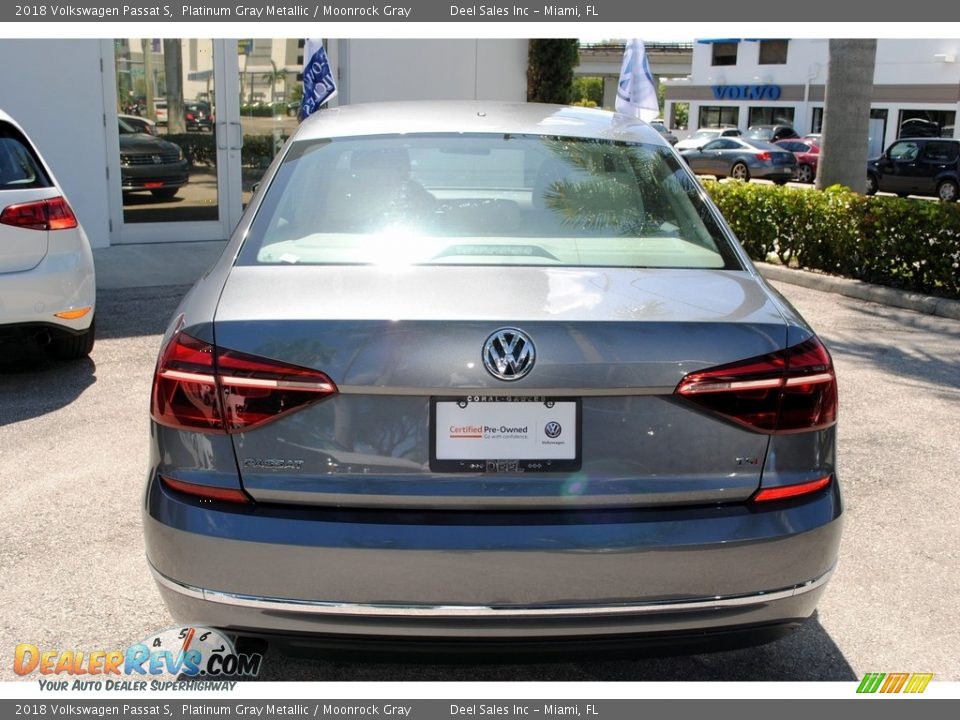 2018 Volkswagen Passat S Platinum Gray Metallic / Moonrock Gray Photo #8