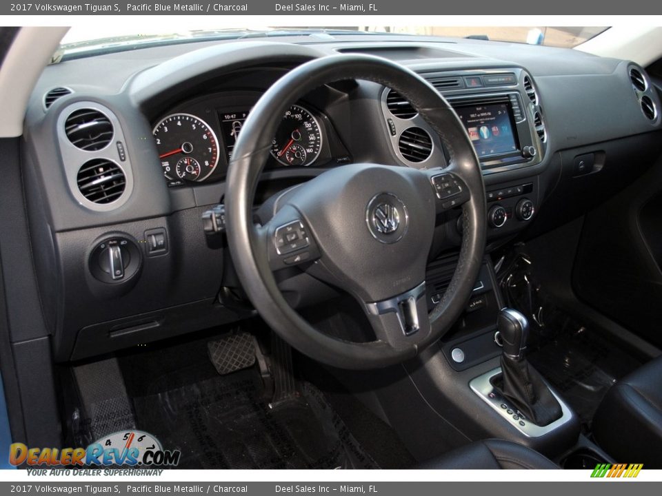 2017 Volkswagen Tiguan S Pacific Blue Metallic / Charcoal Photo #15