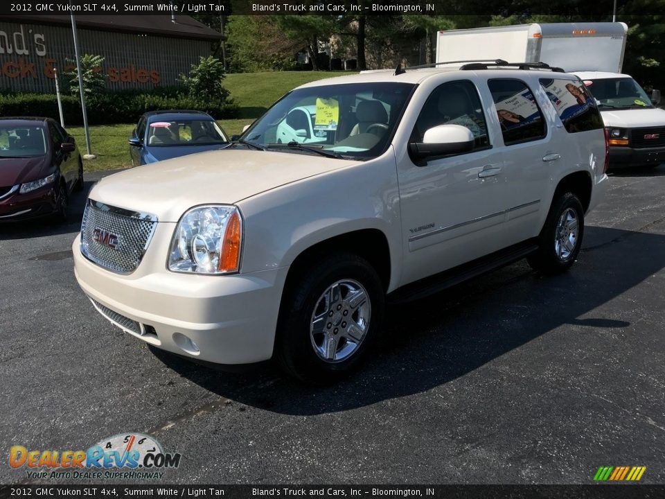 2012 GMC Yukon SLT 4x4 Summit White / Light Tan Photo #2