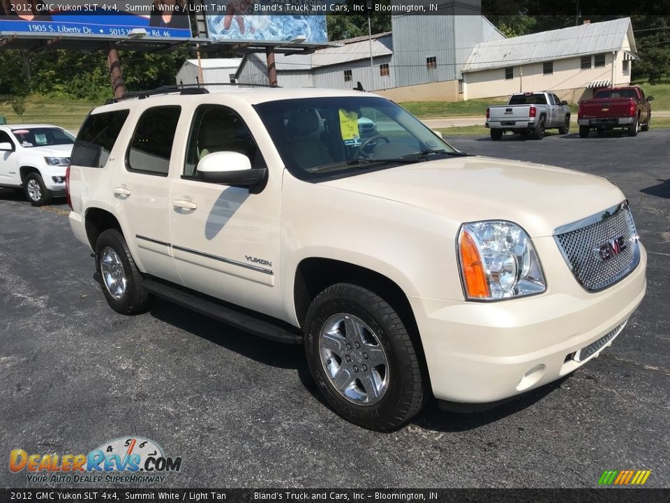 2012 GMC Yukon SLT 4x4 Summit White / Light Tan Photo #4