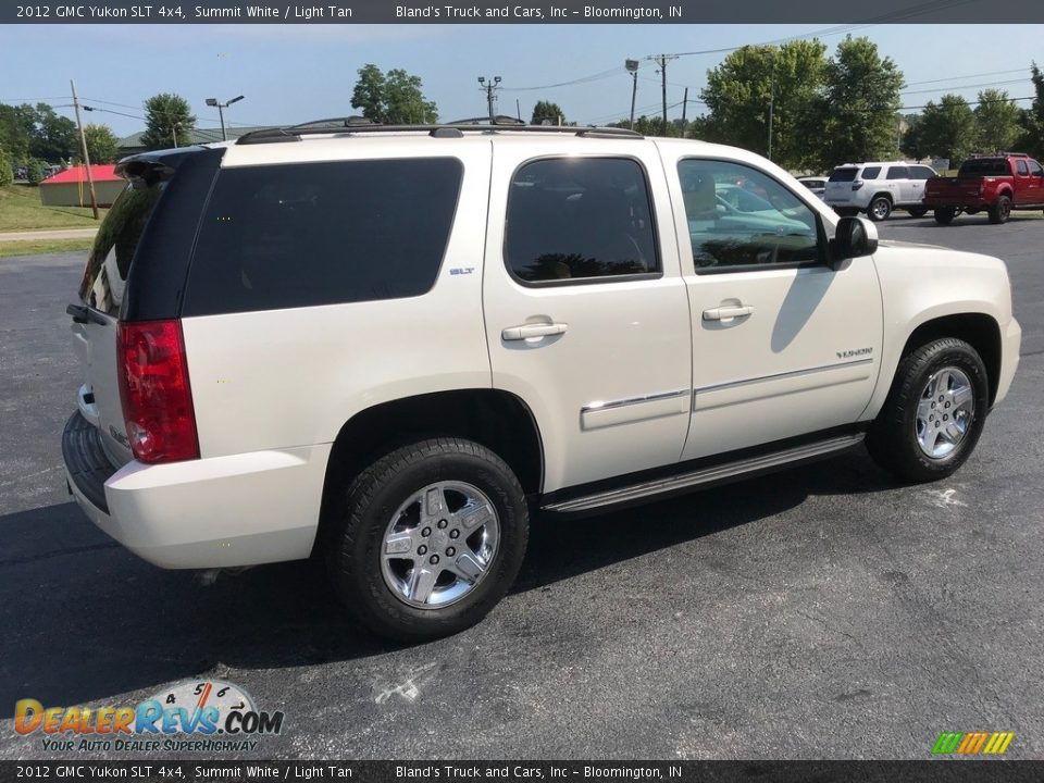 2012 GMC Yukon SLT 4x4 Summit White / Light Tan Photo #6
