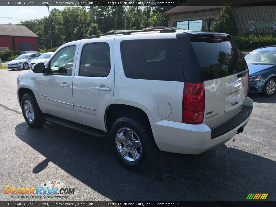 2012 GMC Yukon SLT 4x4 Summit White / Light Tan Photo #8
