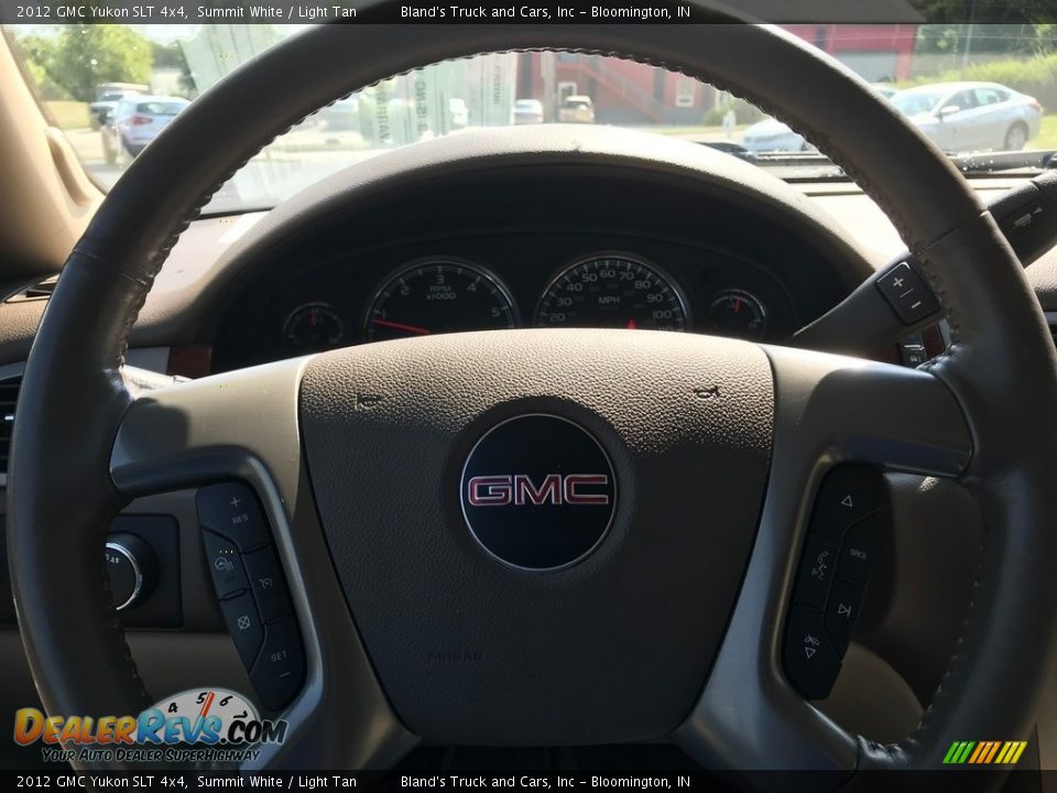 2012 GMC Yukon SLT 4x4 Summit White / Light Tan Photo #18