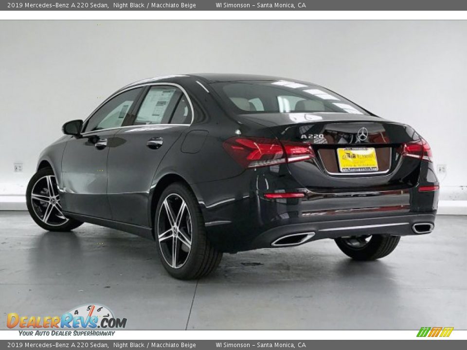 2019 Mercedes-Benz A 220 Sedan Night Black / Macchiato Beige Photo #2