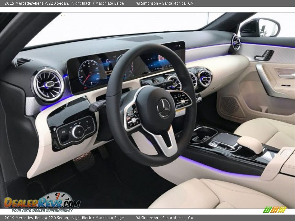2019 Mercedes-Benz A 220 Sedan Night Black / Macchiato Beige Photo #4