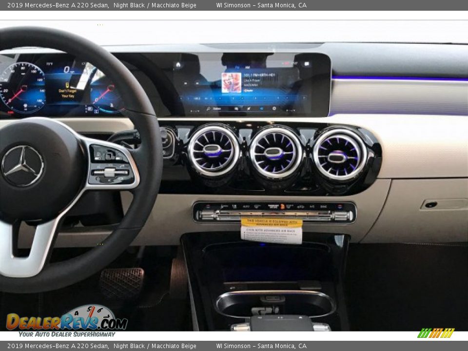 2019 Mercedes-Benz A 220 Sedan Night Black / Macchiato Beige Photo #6