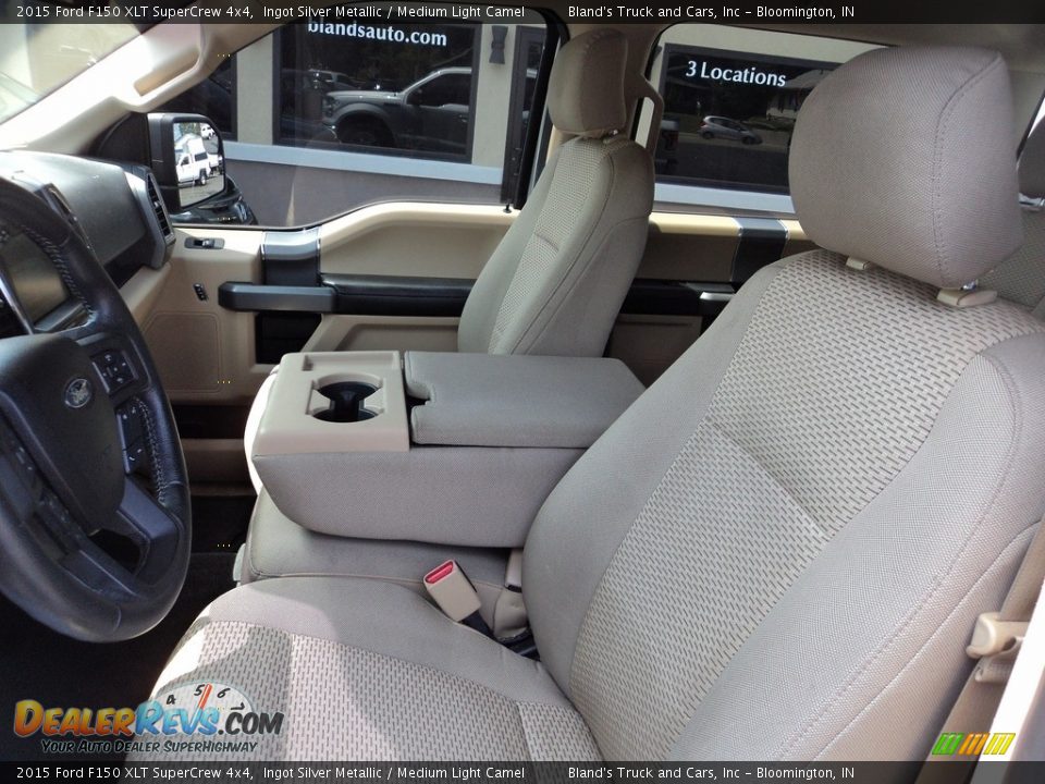 2015 Ford F150 XLT SuperCrew 4x4 Ingot Silver Metallic / Medium Light Camel Photo #7