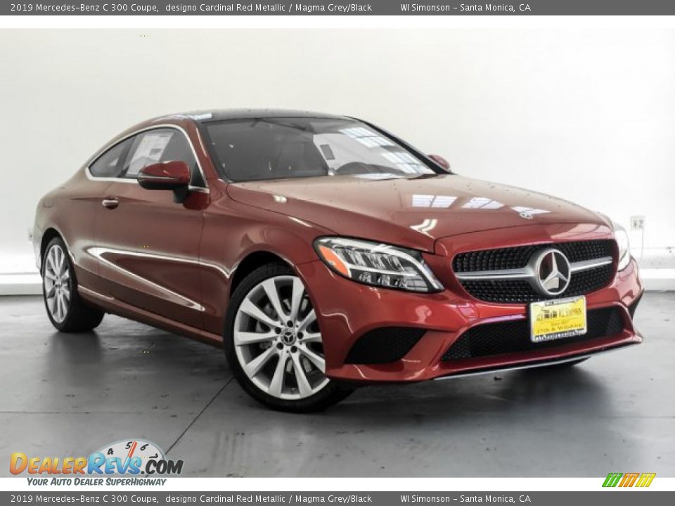 2019 Mercedes-Benz C 300 Coupe designo Cardinal Red Metallic / Magma Grey/Black Photo #10