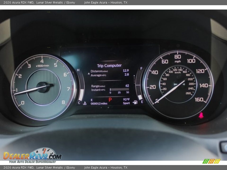 2020 Acura RDX FWD Lunar Silver Metallic / Ebony Photo #36