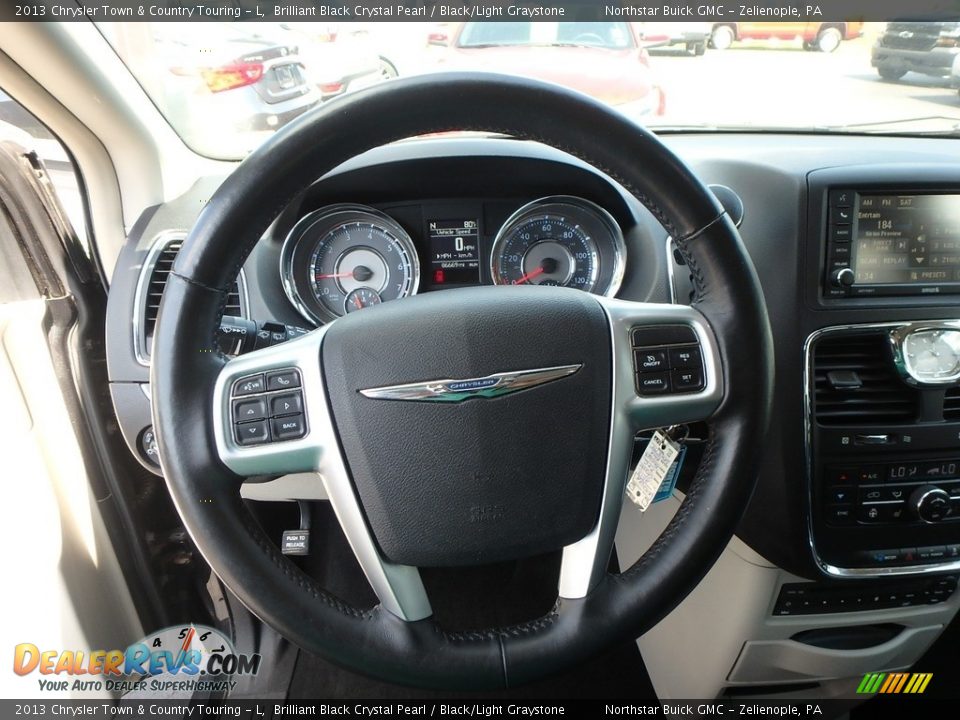 2013 Chrysler Town & Country Touring - L Brilliant Black Crystal Pearl / Black/Light Graystone Photo #23