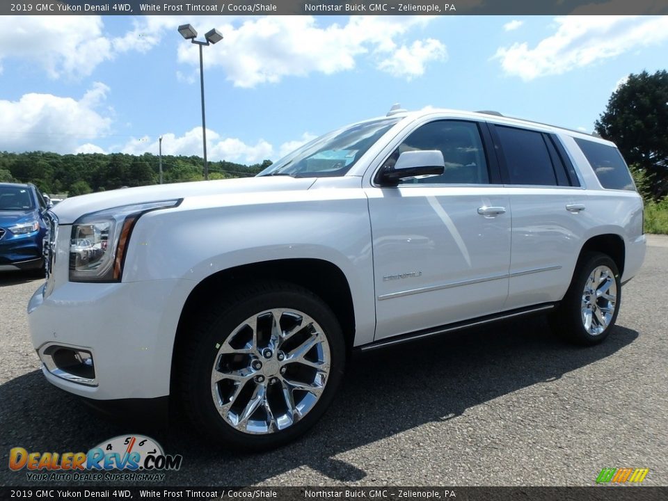 2019 GMC Yukon Denali 4WD White Frost Tintcoat / Cocoa/Shale Photo #1