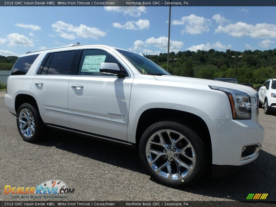 2019 GMC Yukon Denali 4WD White Frost Tintcoat / Cocoa/Shale Photo #3