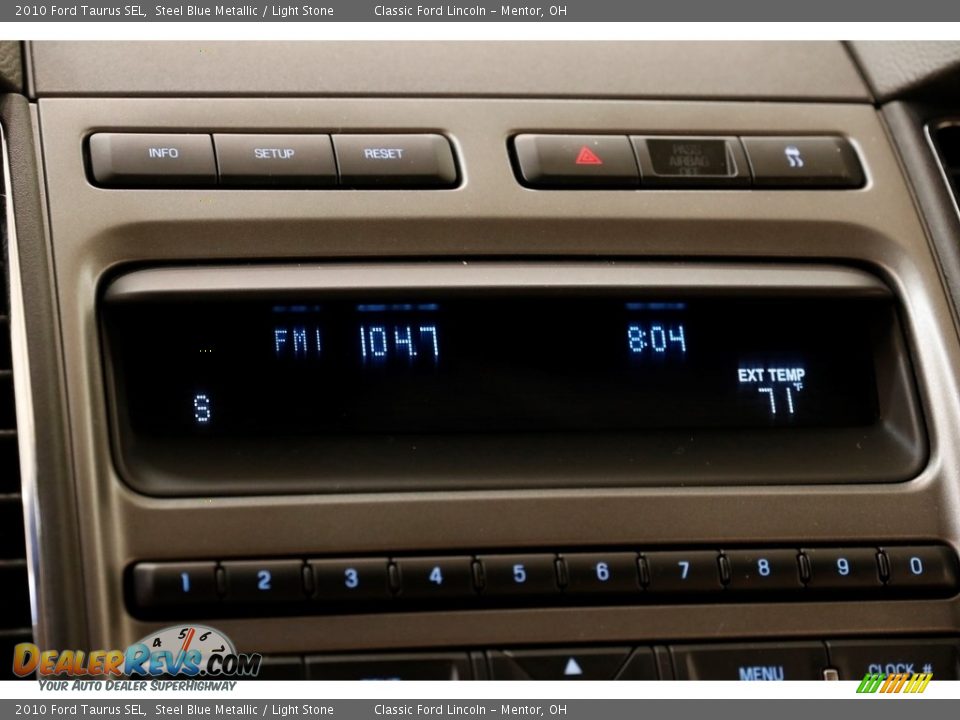 2010 Ford Taurus SEL Steel Blue Metallic / Light Stone Photo #10