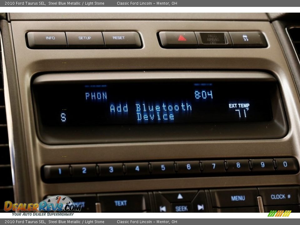 2010 Ford Taurus SEL Steel Blue Metallic / Light Stone Photo #11
