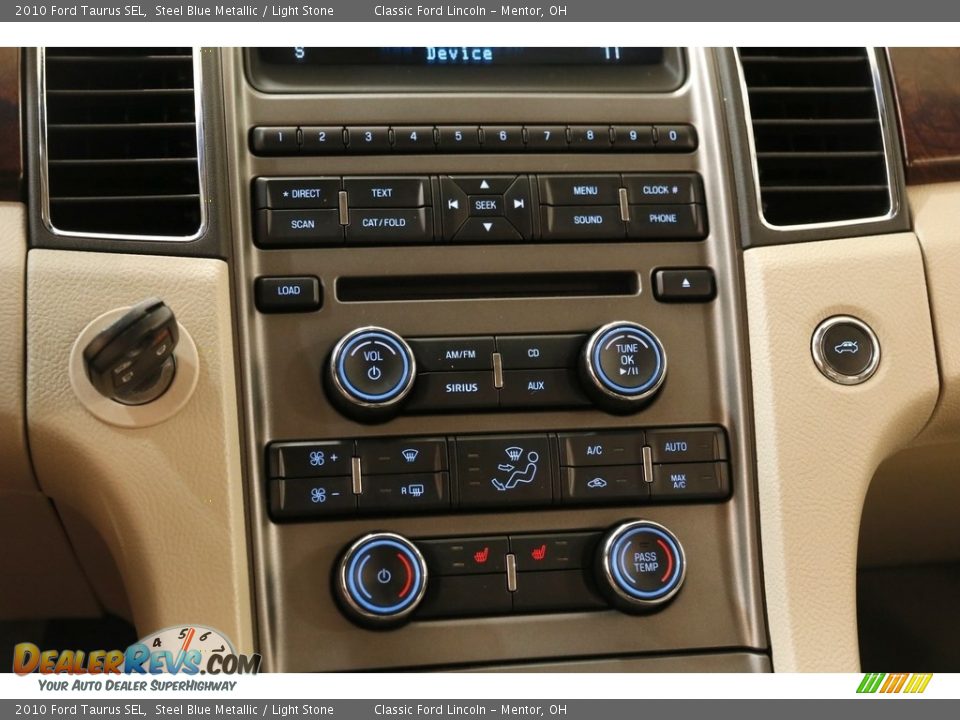 2010 Ford Taurus SEL Steel Blue Metallic / Light Stone Photo #12