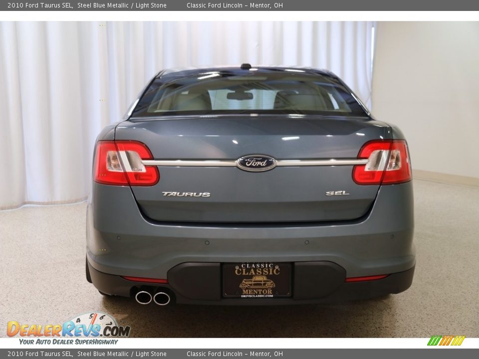 2010 Ford Taurus SEL Steel Blue Metallic / Light Stone Photo #18