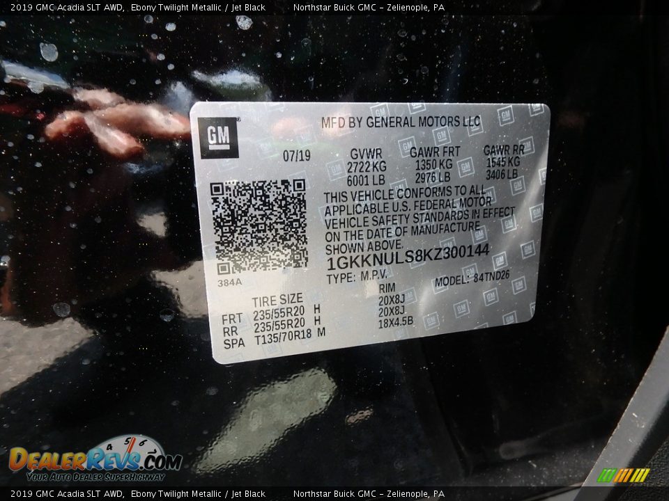 2019 GMC Acadia SLT AWD Ebony Twilight Metallic / Jet Black Photo #11