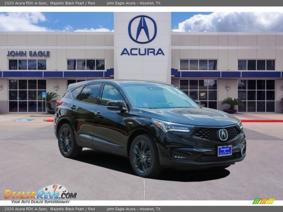 2020 Acura RDX A-Spec Majestic Black Pearl / Red Photo #1