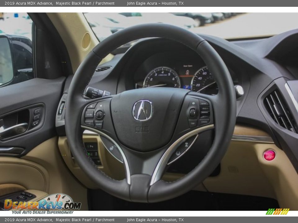 2019 Acura MDX Advance Majestic Black Pearl / Parchment Photo #28