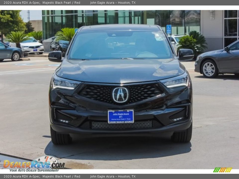 2020 Acura RDX A-Spec Majestic Black Pearl / Red Photo #2