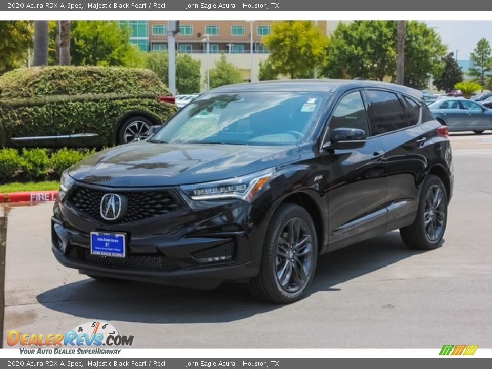 2020 Acura RDX A-Spec Majestic Black Pearl / Red Photo #3