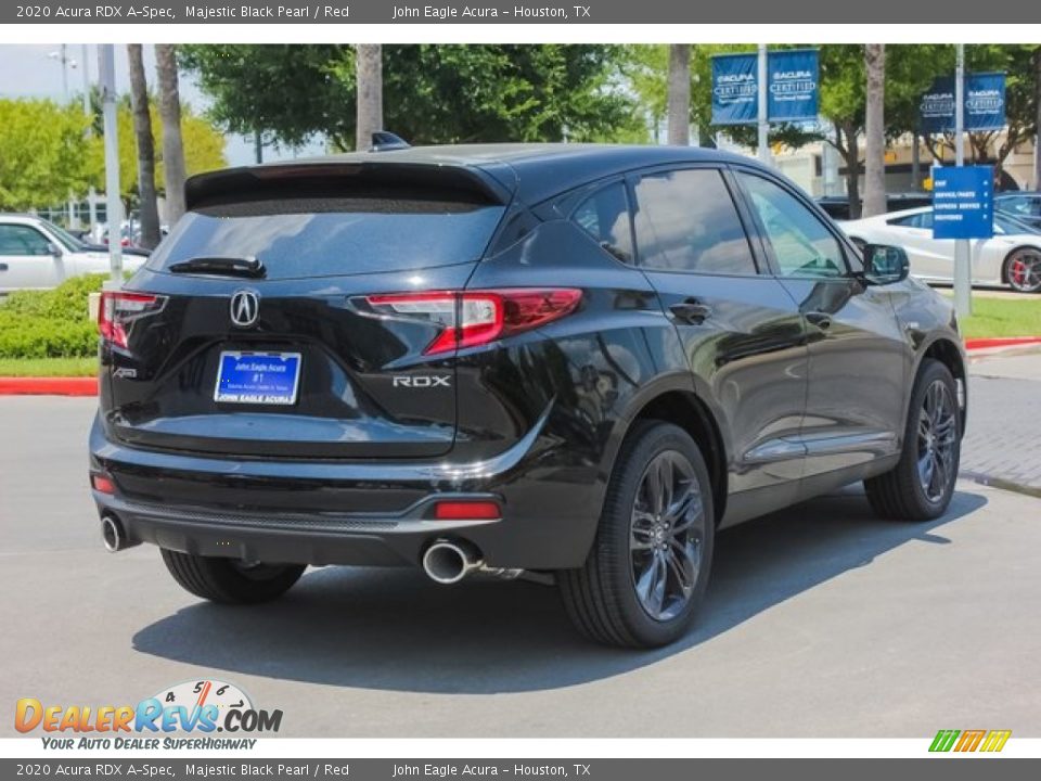 2020 Acura RDX A-Spec Majestic Black Pearl / Red Photo #7