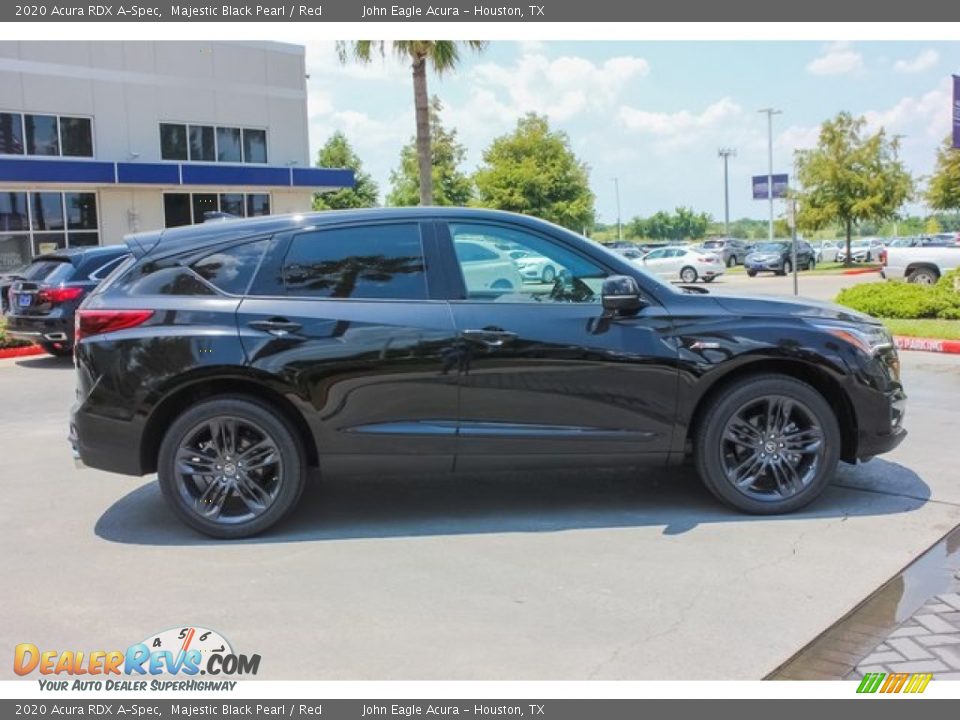 2020 Acura RDX A-Spec Majestic Black Pearl / Red Photo #8