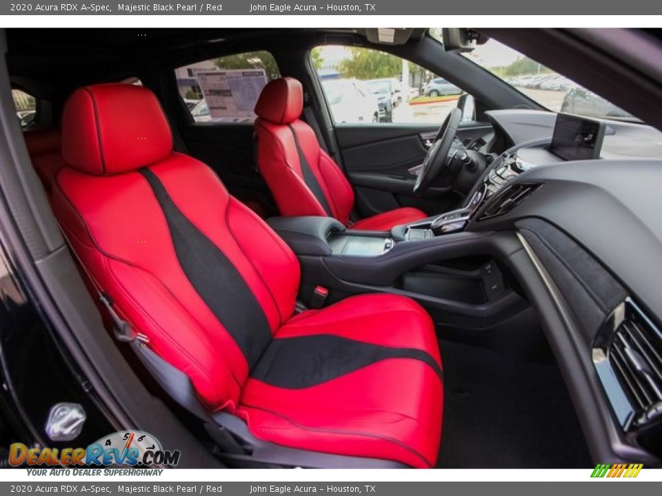 2020 Acura RDX A-Spec Majestic Black Pearl / Red Photo #24