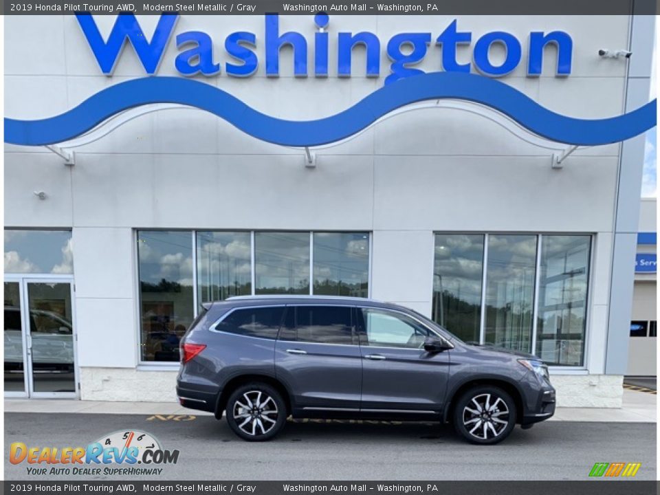 2019 Honda Pilot Touring AWD Modern Steel Metallic / Gray Photo #1