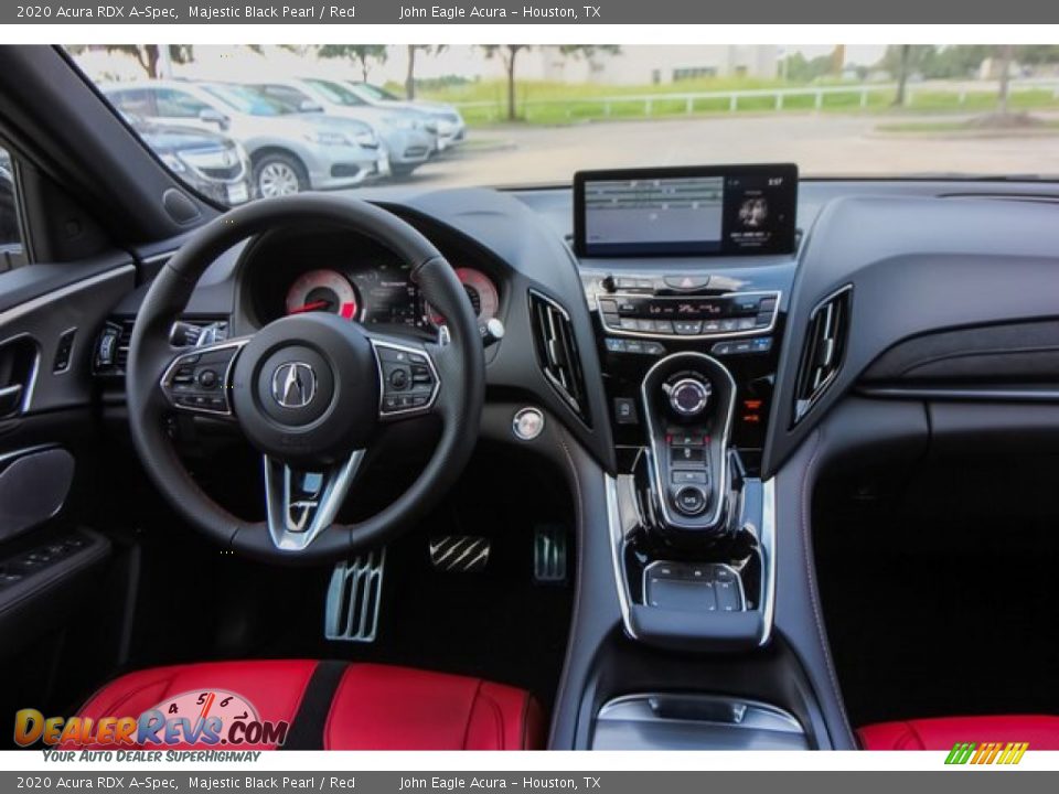 2020 Acura RDX A-Spec Majestic Black Pearl / Red Photo #26