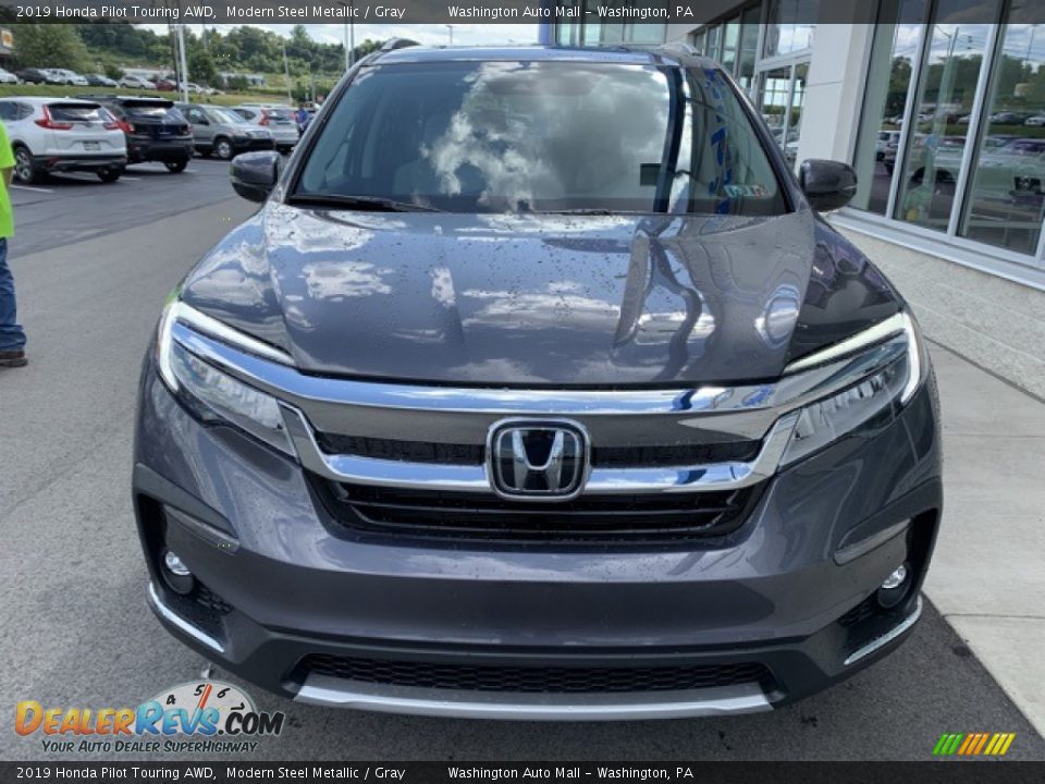 2019 Honda Pilot Touring AWD Modern Steel Metallic / Gray Photo #3