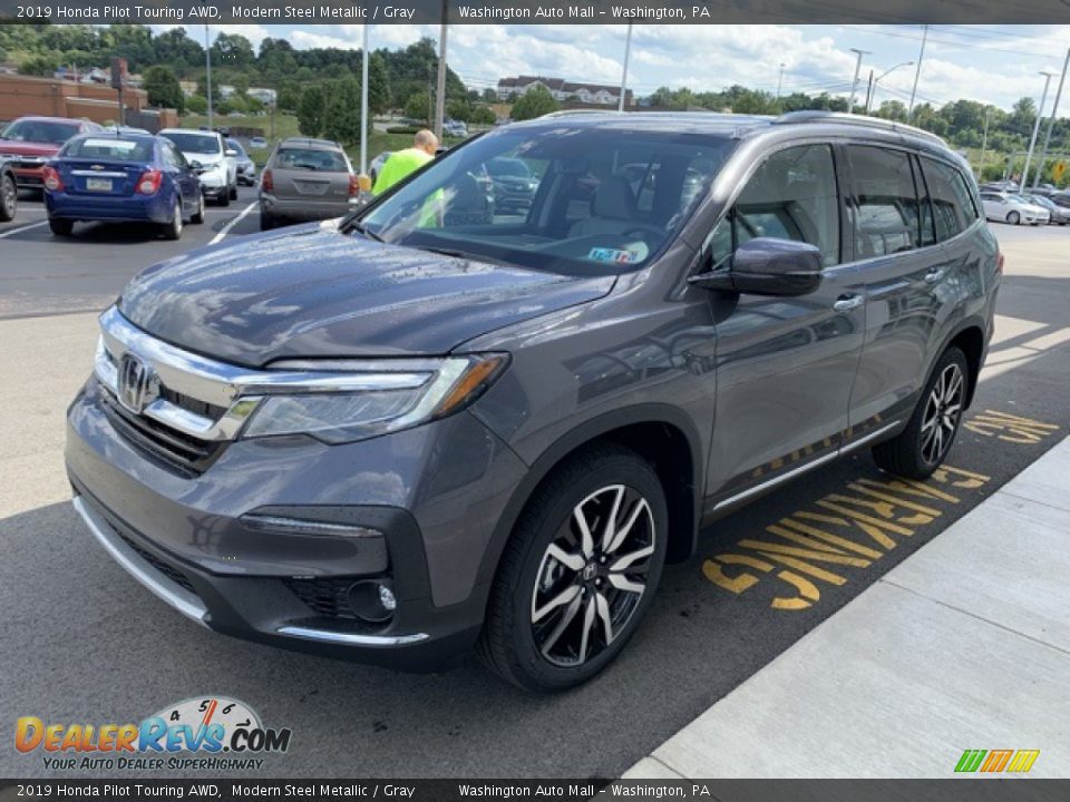 2019 Honda Pilot Touring AWD Modern Steel Metallic / Gray Photo #4