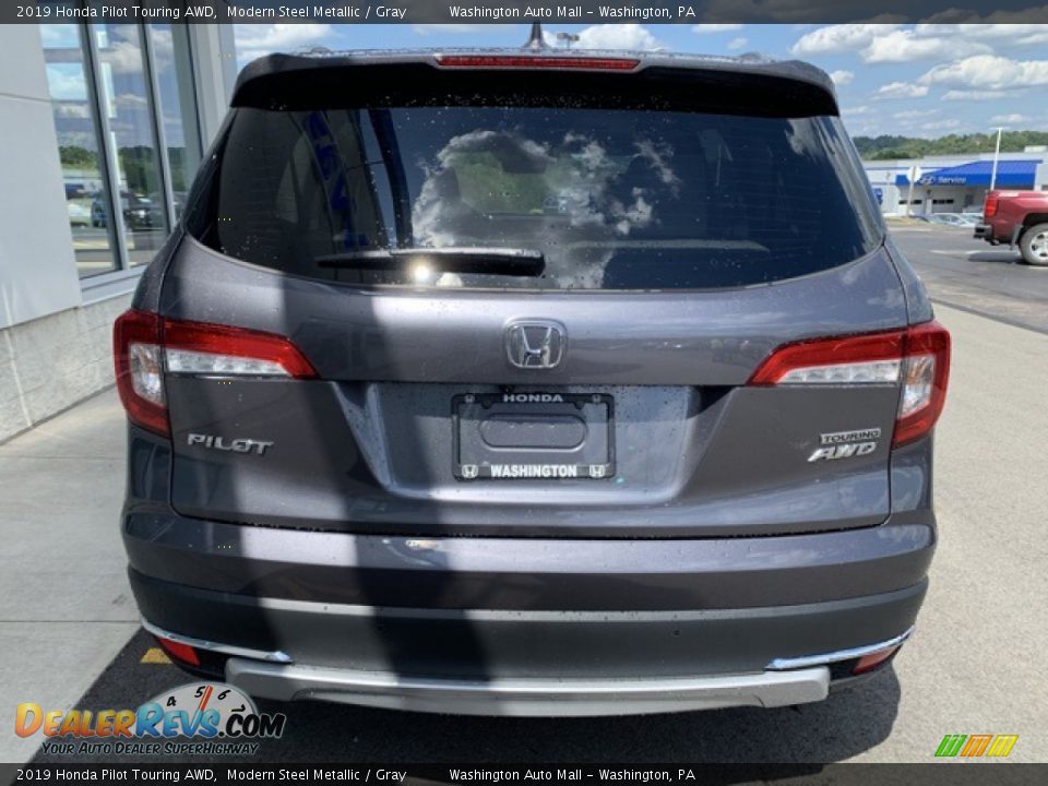 2019 Honda Pilot Touring AWD Modern Steel Metallic / Gray Photo #6