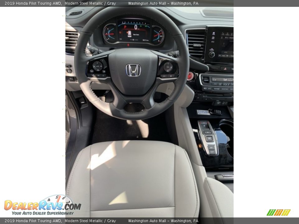 2019 Honda Pilot Touring AWD Modern Steel Metallic / Gray Photo #13