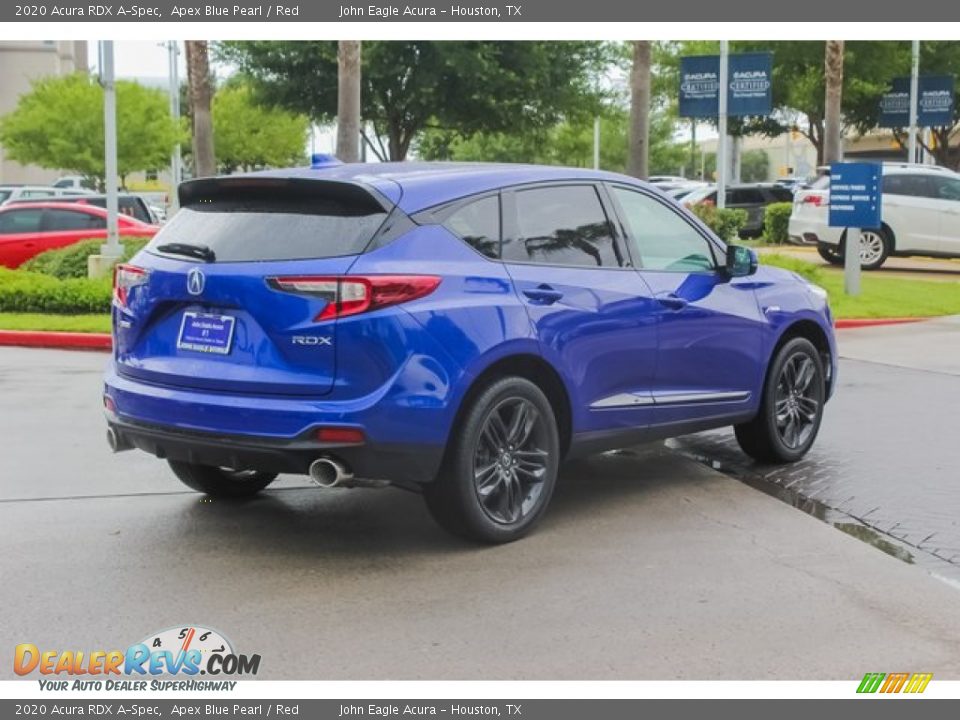 2020 Acura RDX A-Spec Apex Blue Pearl / Red Photo #7