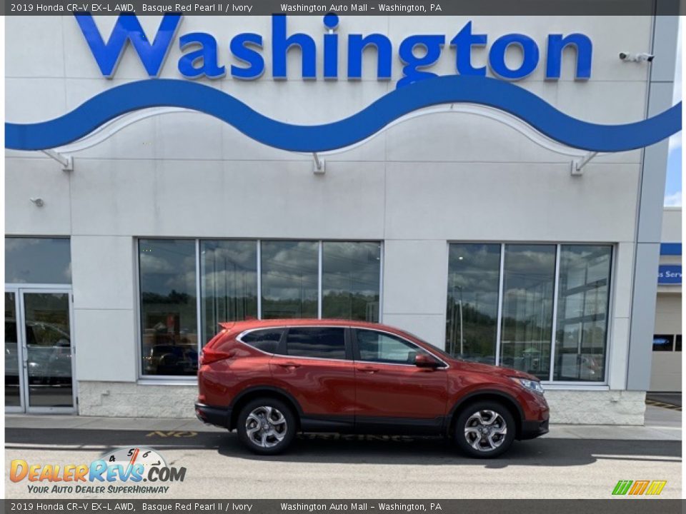 2019 Honda CR-V EX-L AWD Basque Red Pearl II / Ivory Photo #1