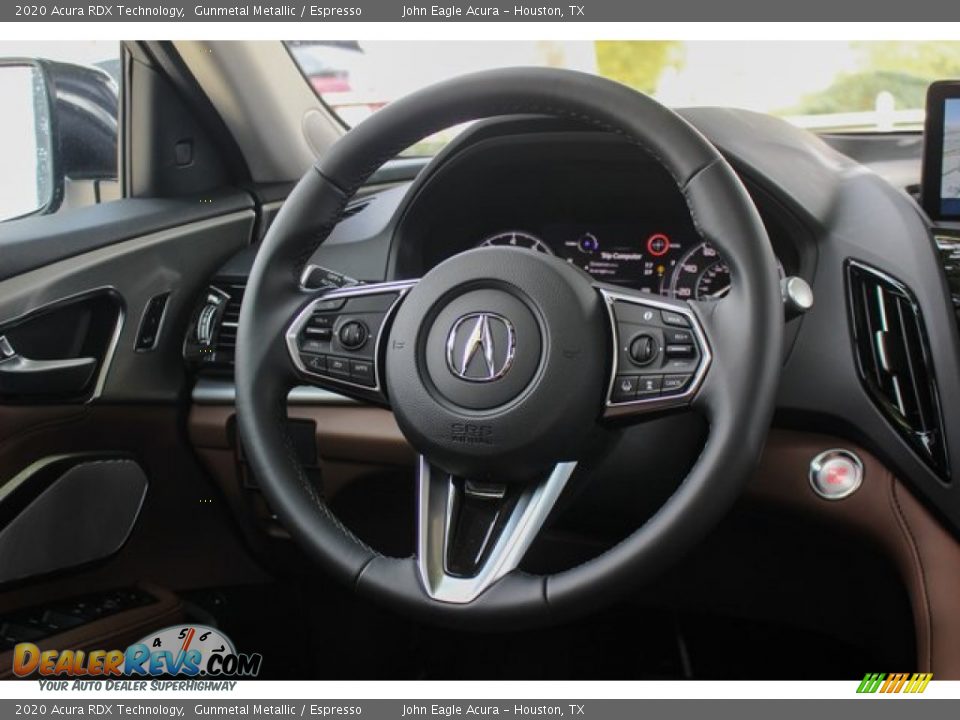2020 Acura RDX Technology Gunmetal Metallic / Espresso Photo #29