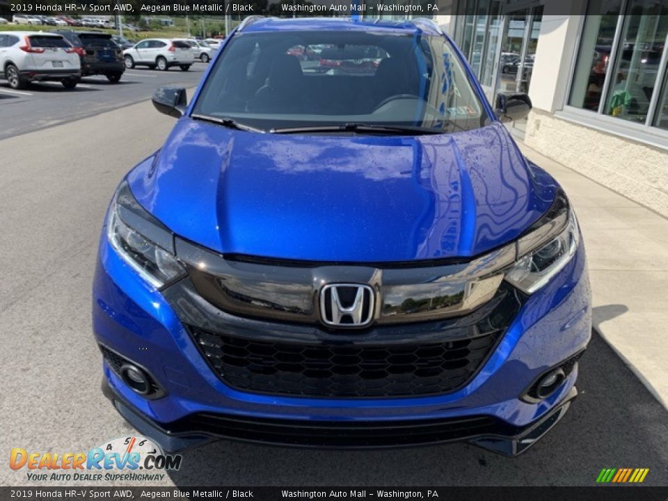 2019 Honda HR-V Sport AWD Aegean Blue Metallic / Black Photo #3