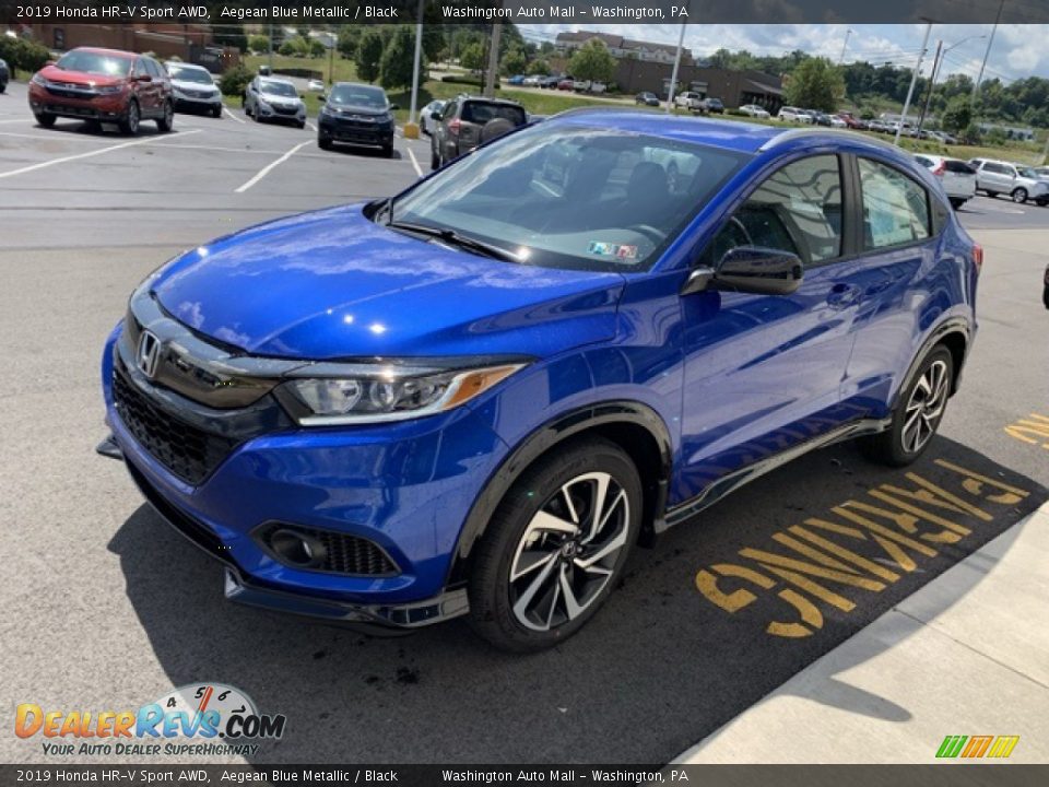 2019 Honda HR-V Sport AWD Aegean Blue Metallic / Black Photo #4