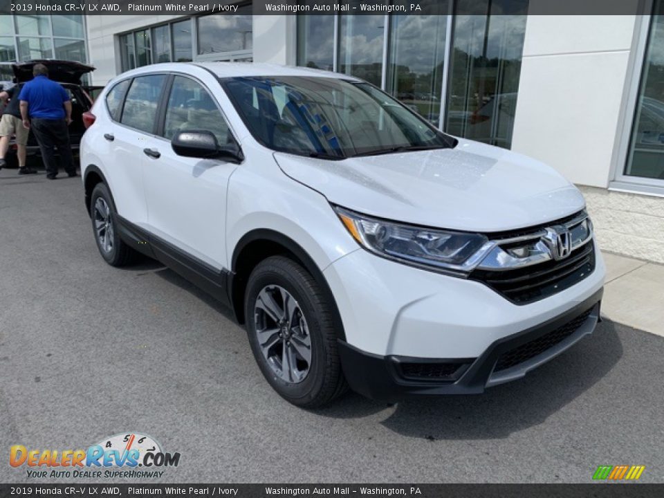 2019 Honda CR-V LX AWD Platinum White Pearl / Ivory Photo #2