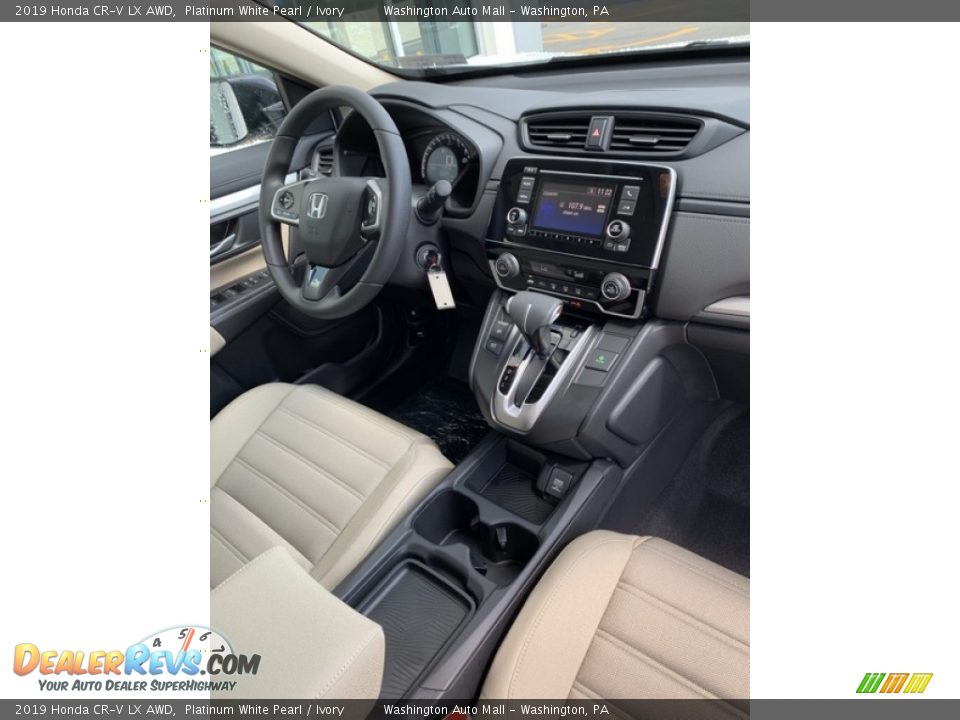 2019 Honda CR-V LX AWD Platinum White Pearl / Ivory Photo #28