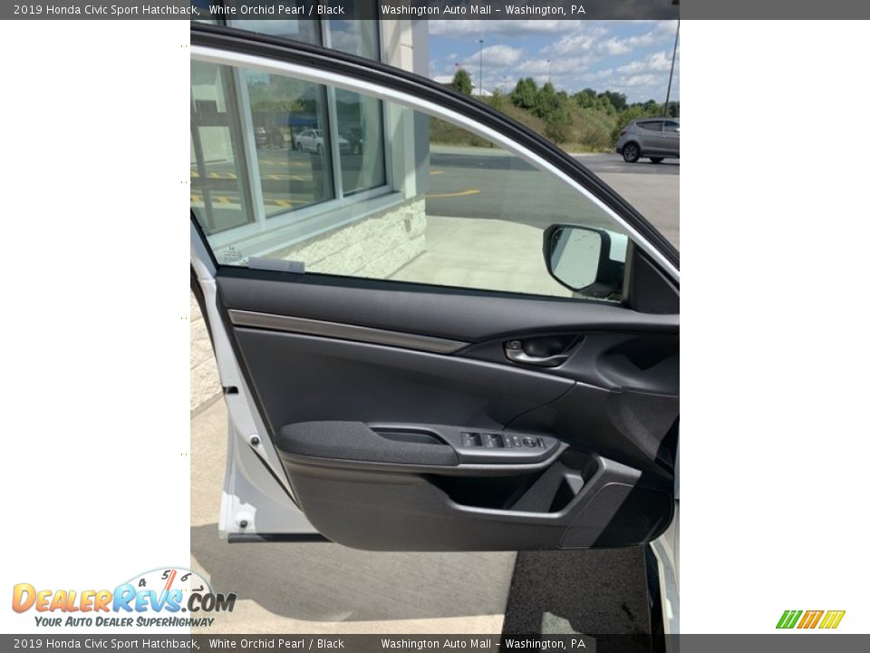 2019 Honda Civic Sport Hatchback White Orchid Pearl / Black Photo #10